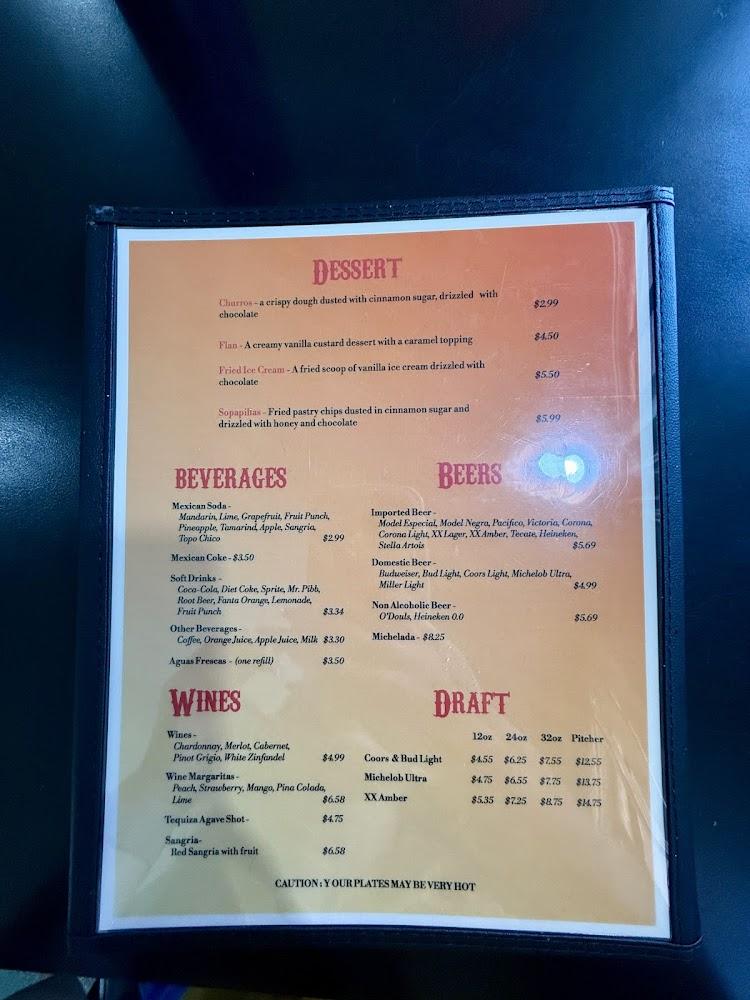 Coyote Rojo Menu image 4